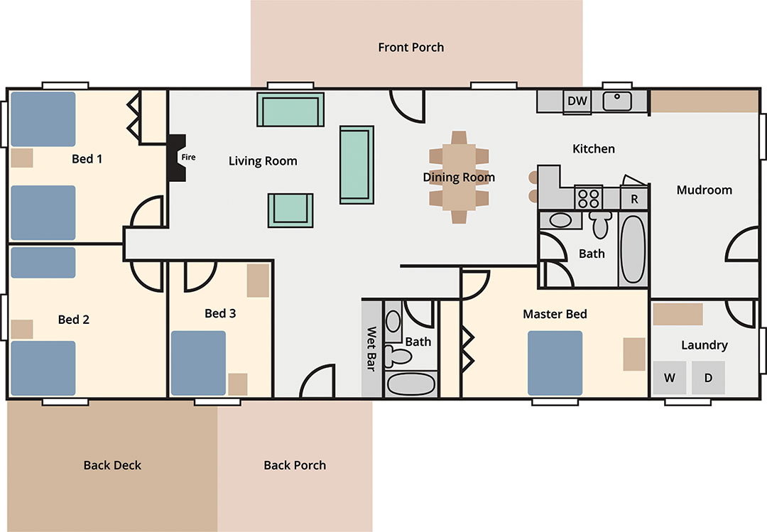 » Blue Water Resort River House Floor Plan